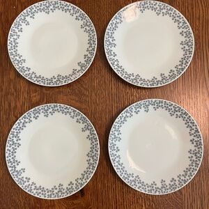 Rosenthal Germany Gray Clover Bread Plate Set